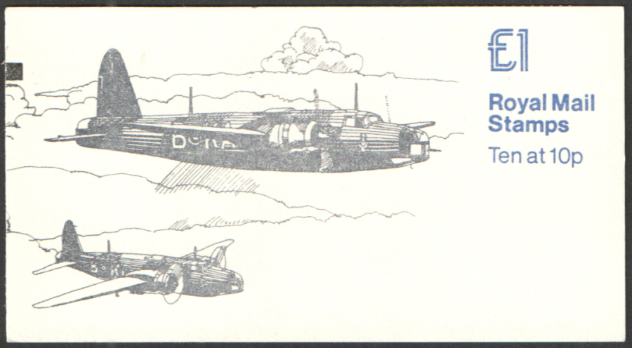 (image for) FH4B / DB7(13)A + BMB & TSV Perf E1 £1 Military Aircraft No.4 Right Margin Folded Booklet. Tone spot on cover.